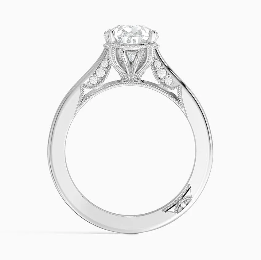 1 CT Pear Cut Cathedral Crown Moissanite Engagement Ring, Handmade Wedding Ring, Milgrain Tacori Promise Ring, Christmas Gift For Her In 10K/14K/18K Solid Gold & 925 Sterling Silver
