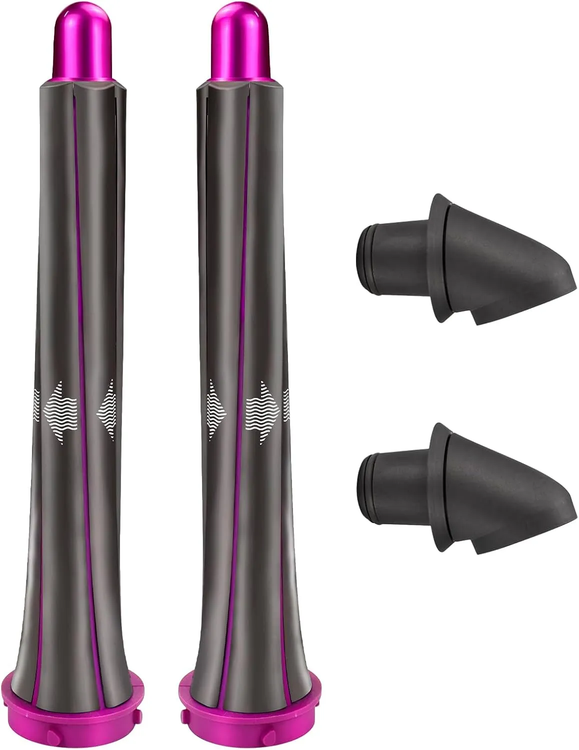 1 Pair 20mm/0.78 inch Long Hair Curling Barrels   2 Upgraded Adapter Attachments for Dyson Supersonic Hair Dryer HD01 HD02 HD03 HD07 HD08, Hair Tool Accessories for Multiple Hair Styles