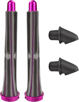 1 Pair 20mm/0.78 inch Long Hair Curling Barrels   2 Upgraded Adapter Attachments for Dyson Supersonic Hair Dryer HD01 HD02 HD03 HD07 HD08, Hair Tool Accessories for Multiple Hair Styles