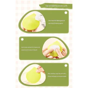1 Set Orange T Puff Cushion Makeup Beauty Sponge Set, Thick & Thin Soft Makeup Foundation Puff With Case for Wet Use (Set B)