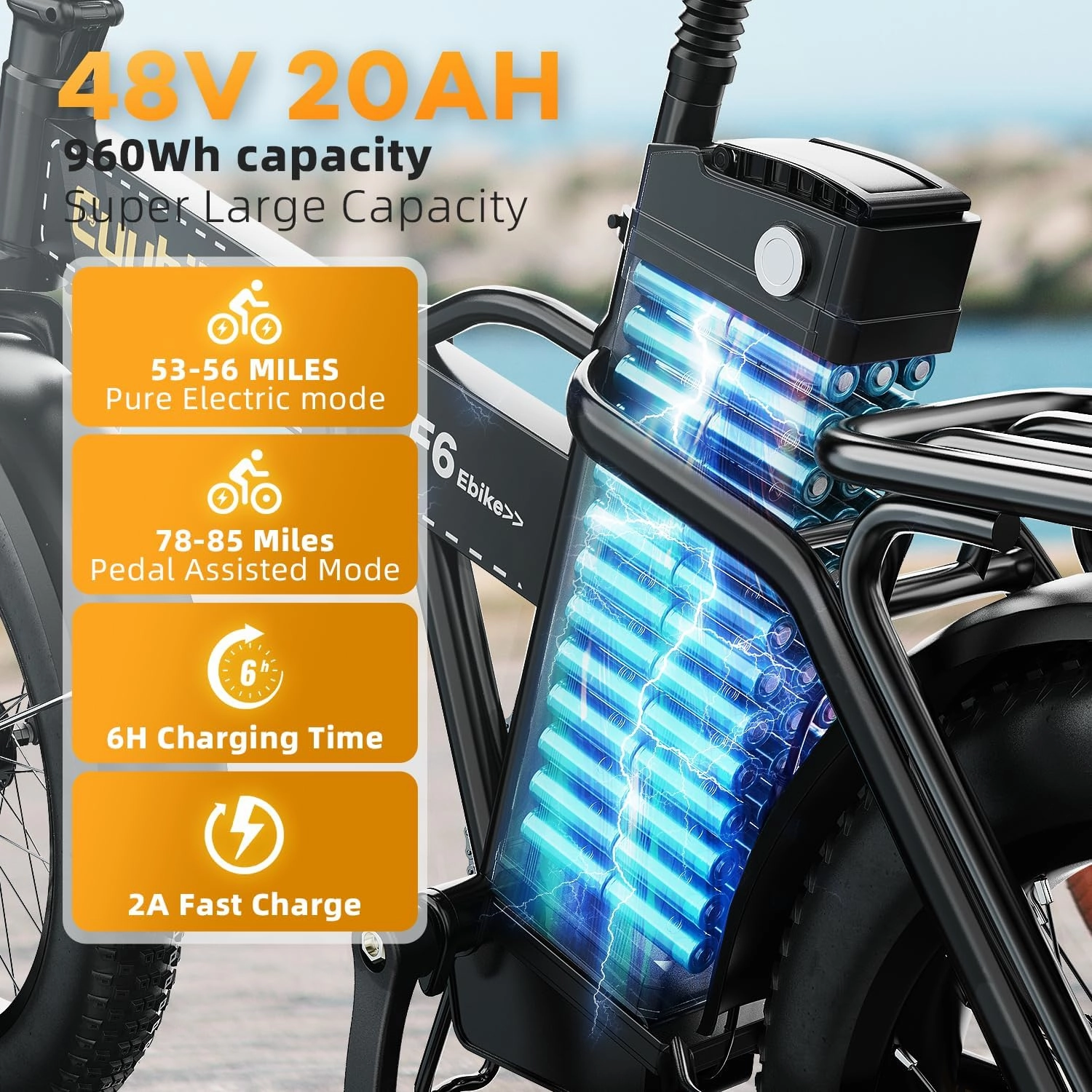 1000W Folding Electric Bike,48V 20AH Removable Battery E Bike,30 MPH,80 Miles Max Range Electric Bike for Adults,20" Fat Tire Foldable ebike,Adult Electric Bicycle for Commute Beach Snow