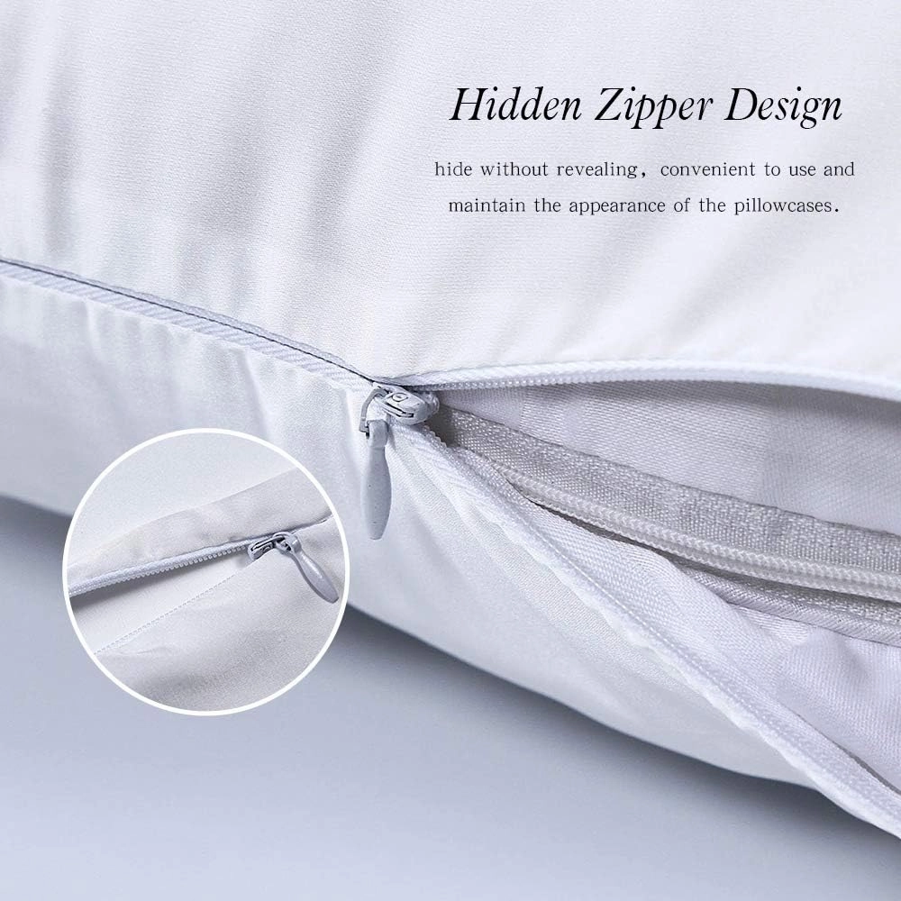 100% Mulberry Silk Pillowcases Set of 2 for Hair and Skin and Super Soft and Breathable King Size Nature Silk Pillowcases (King, White)