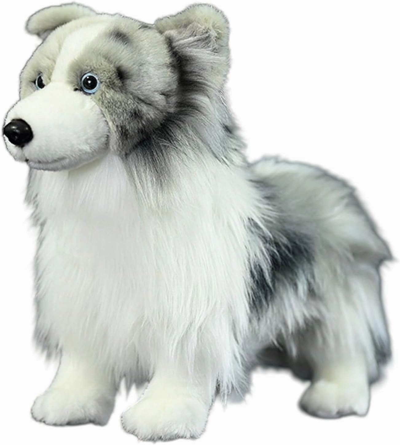 11.4'' Realistic Meteorite Border Collie Stuffed Animal Plush Dog Pillow Toy Animals Dolls for Birthday Kids Gifts Home Decor