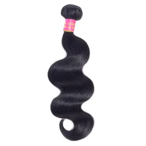 12A Human Hair Bundles 22 Inch Body Wave Bundles Human Hair 100% Unprocessed Brazilian Virgin Hair Quick Weave 1 Bundle Human Hair Extensions Natural Black