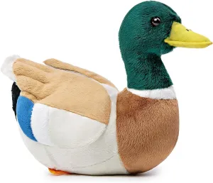 12" Mallard Duck Plush, Realistic Mallard Duck Stuffed Animal, Soft Lifelike Green Duck Toys Real Plushie Toy Gifts for Kids