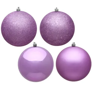 12" Orchid 4-Finish Ball Assortment Drilled Pack of 4