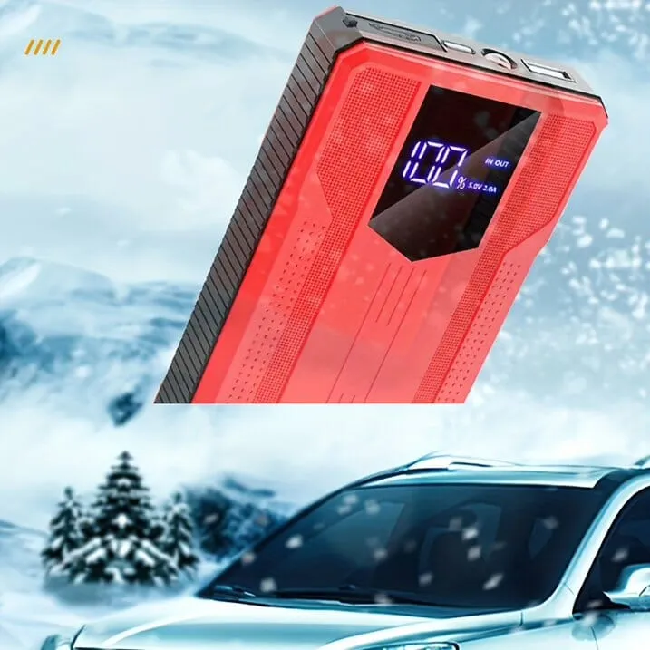 12V Ultra-Portable Car Battery Jump Starter with Advanced Smart Clip & Intuitive LCD Display