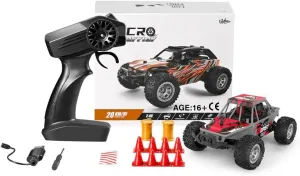 1/32 Scale 2.4G Mini RC Electric Drifting Off-Road Vehicle Two Speed Switching Crawler Car Model (RTR Version/Red)
