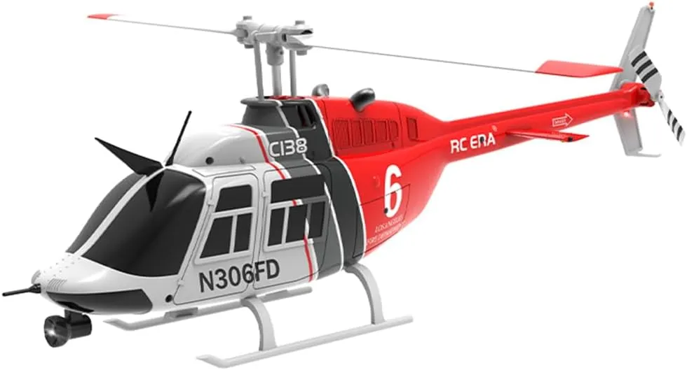 1/33 2.4G 6CH C138 206 Helicopter with Optical Flow Positioning, Stunt Helicopter 6-Axis Gyroscope Altitude Hovering, Modular Battery (RTF Version)