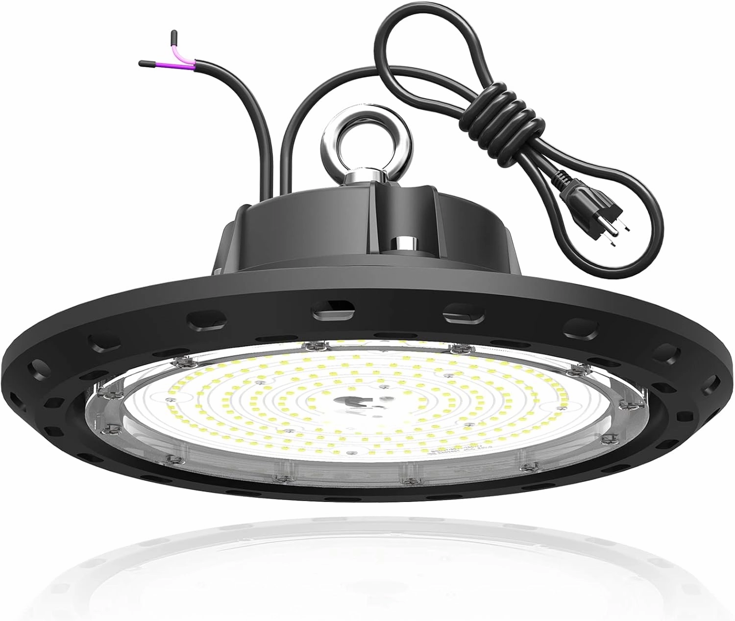 150W UFO LED High Bay Light, 22500LM, 0-10V Dimmable (Eqv. 600W HPS/MH), 5000K Daylight, for Shop/Warehouse/Factory Lighting – 1Pack