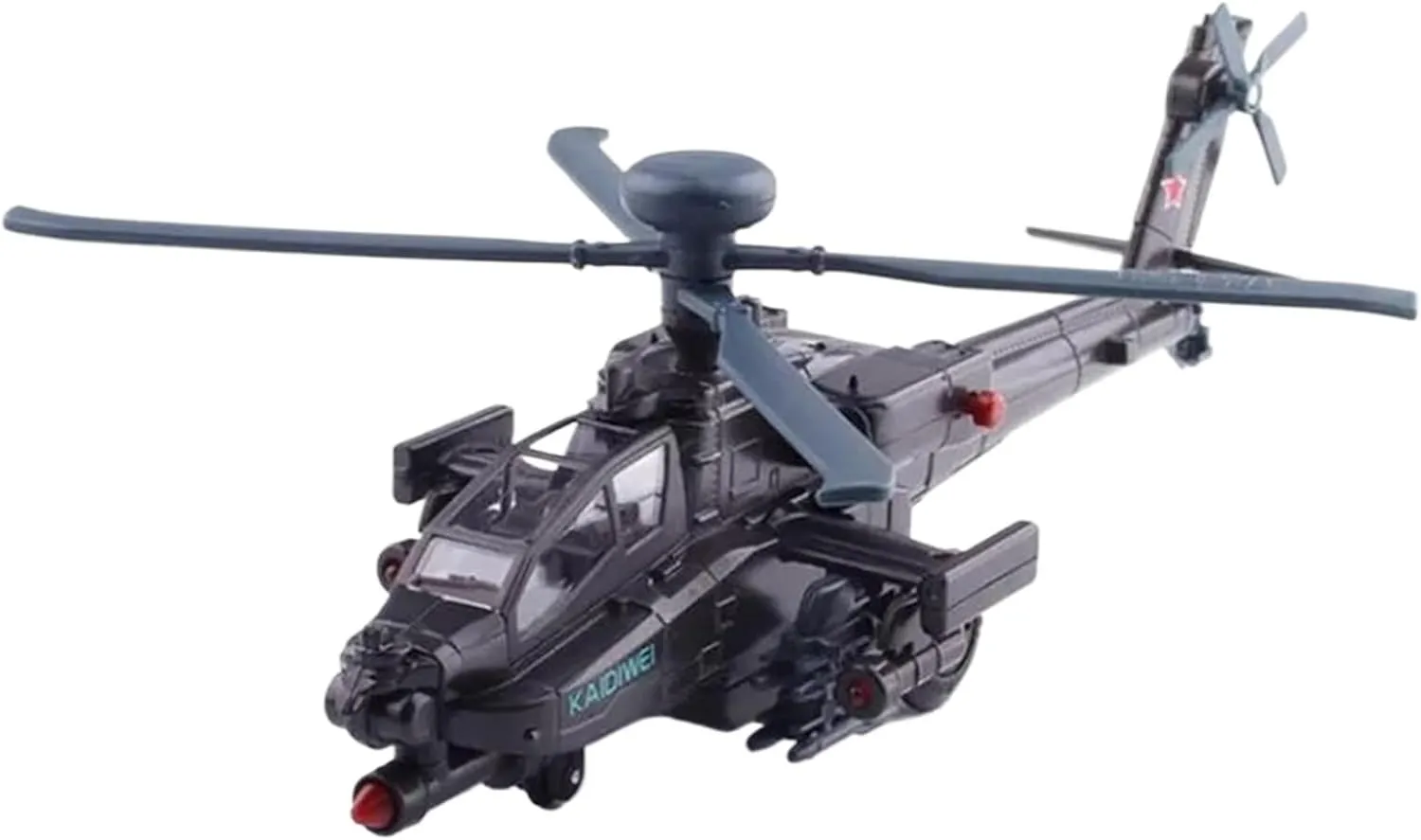 1/64 Scale for Apache AH-64 Helicopter Military Model Army Fighter Die-cast Aircraft Model 23CM