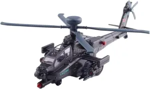 1/64 Scale for Apache AH-64 Helicopter Military Model Army Fighter Die-cast Aircraft Model 23CM