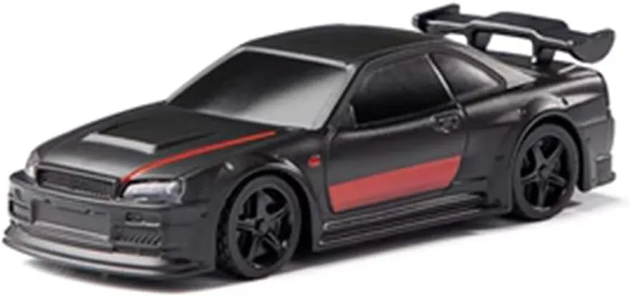 1:76 Turbo Racing Sport Car, 2.4G 3CH Electric RWD RC Drift Car Mini RC Car Table Racing Remote Control High-Speed Car for Boys Adults - RTR Version (C63)