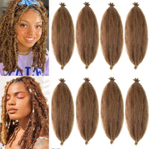 18 Inch Pre-Separated Springy Afro Twist Hair 8 Packs Pre-Fluffy Natural Curls are Perfect for Marley Crochet Hair Suitable for Black Women (30#, 18 Inch)