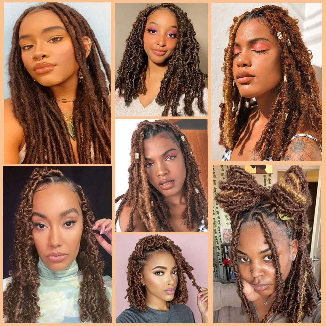 18 Inch Pre-Separated Springy Afro Twist Hair 8 Packs Pre-Fluffy Natural Curls are Perfect for Marley Crochet Hair Suitable for Black Women (30#, 18 Inch)
