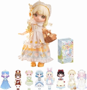 1/12 Liroro BJD Dolls Blind Box,Kawaii BJD Dolls Liroro Fairytale Hut Series Ball Jointed Doll Collectable Action Figure Posable Dress Up Doll for Girls Birthday Party Gift Toys
