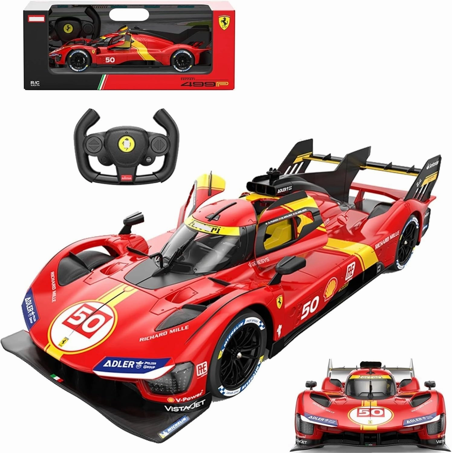 1/14 RC Car 499P #50 2.4G Remote Control Model for 24h Lemans Rally Adult Racing Vehicle Collection Gift