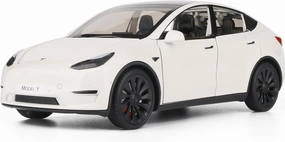 1:24 Die-cast Model car for Model Y Alloy Pull Back Car,Collection, Mini Simulation Vehicles Toys for Kids,Boyfriend,Young Peoples Gift(White)