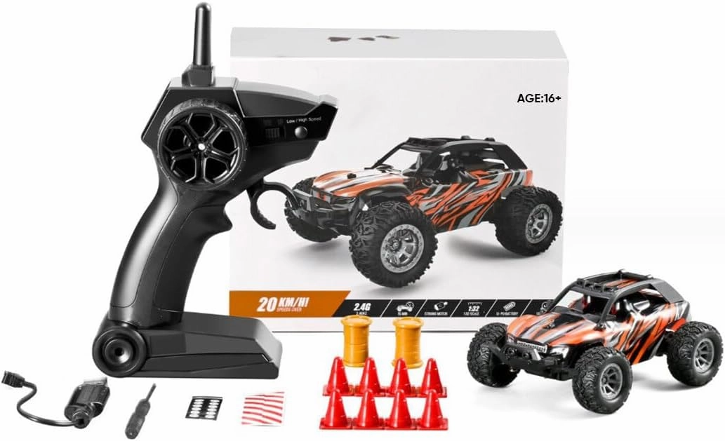 1/32 RC Mini Off-Road Vehicle, Electric RC Drift Racing Car 2.4G Remote Control High Speed Drift Off-Road Vehicle Model Gift for Adults -RTR Version