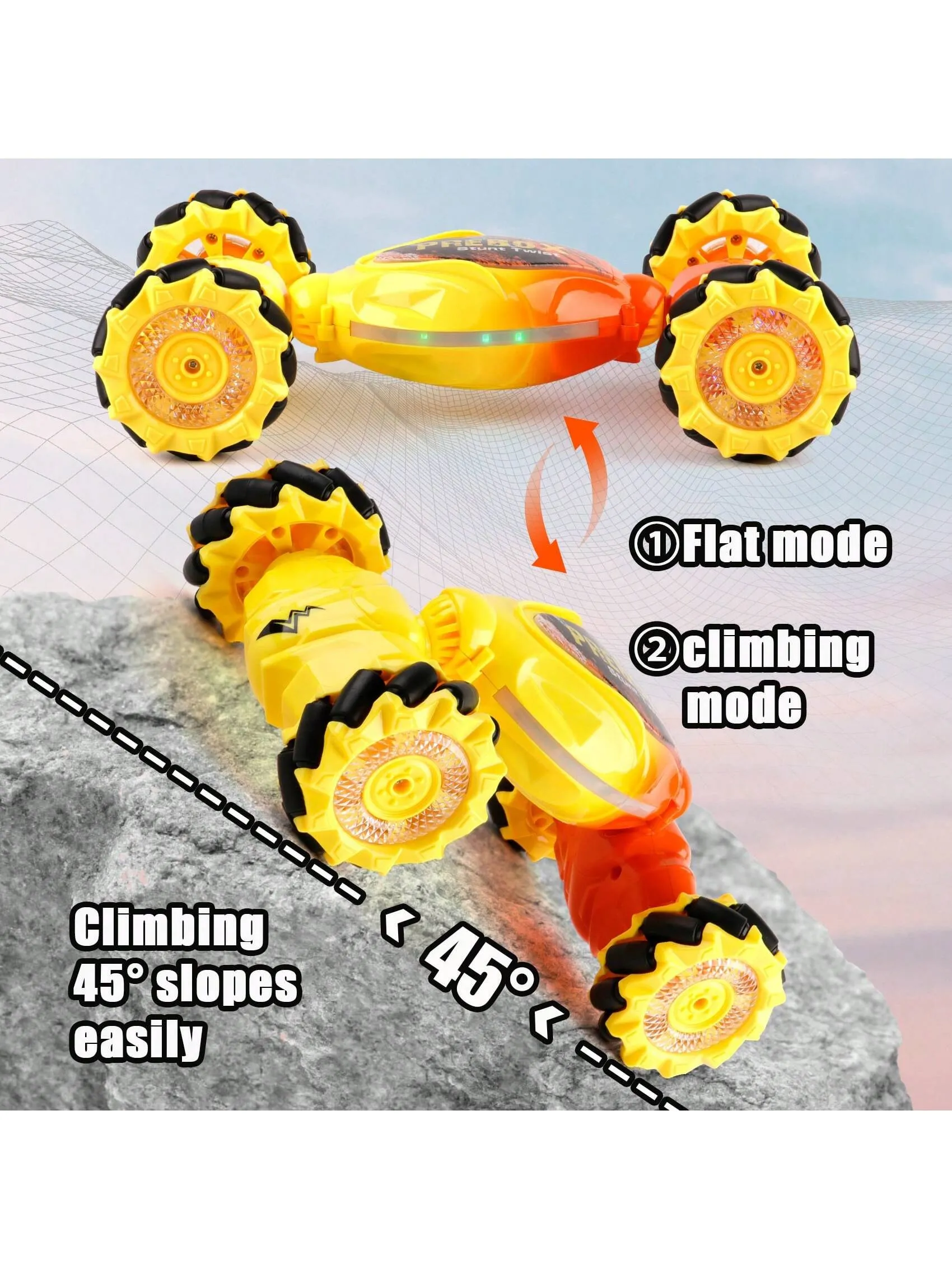 1PC Remote Hand Control Car Toys,Gesture Sensing RC Stunt Car,360°Rotation 4WD,For Kids Boys 8 9 10 11 12 Year Old,Christmas Easter Birthday Gifts
