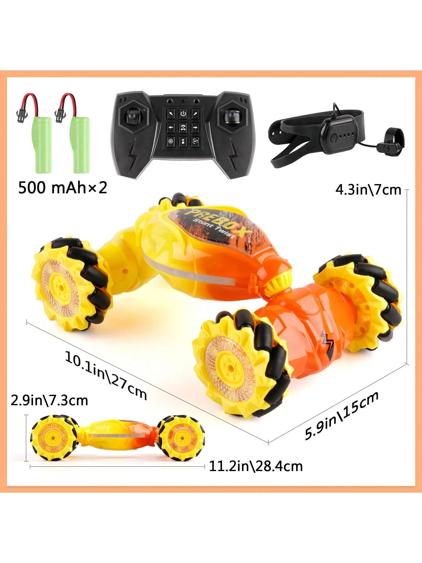 1PC Remote Hand Control Car Toys,Gesture Sensing RC Stunt Car,360°Rotation 4WD,For Kids Boys 8 9 10 11 12 Year Old,Christmas Easter Birthday Gifts