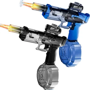 2 Pack Automatic Electric Water Guns for Adults & Kids Ages 8-12，Powerful Water Blaster Squirt Gun with LED Flash 32ft Long Range 500mL Large Capacity, Outdoor Toys for Summer Pool Beach