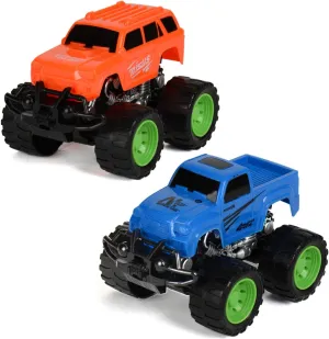 2 Pack Mini Push and Go Truck Jam Friction Powered Toy Car Baby Vehicle