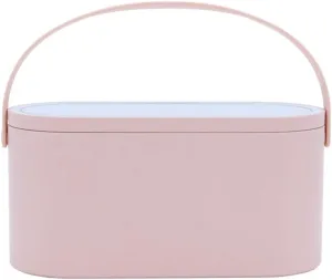 2025 Makeup Case with Mirror, Portable Cosmetics Box with LED Lighted Mirror for Bedroom, Travel, Multi-purpose Makeup Organizer Carrying Storage Case, Travel Size, Gift for Mom Ladies Girls