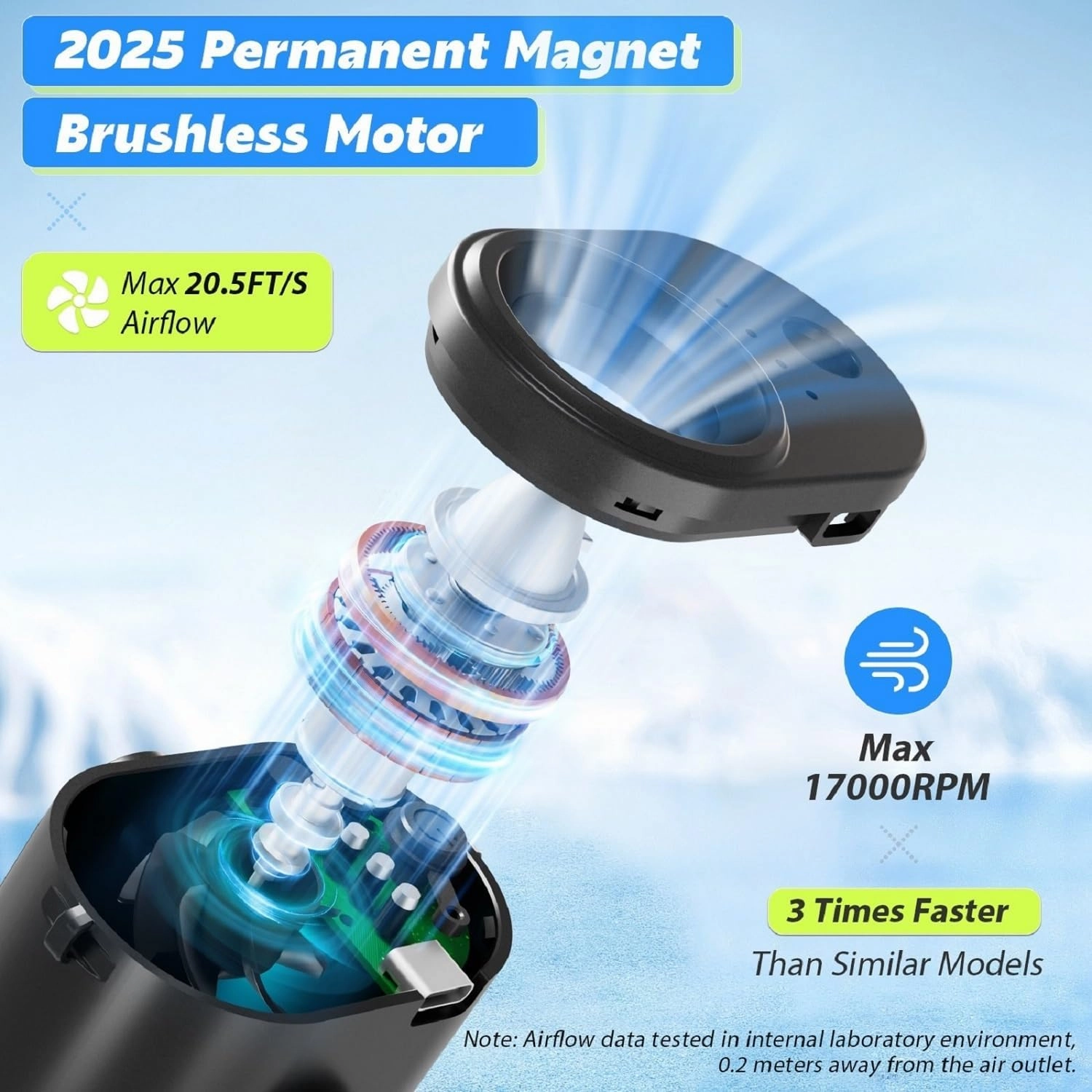 2025 AI Waist Fan Portable - Personal Belt Fan Clip on for Body Cooling, 17000RPM Strong Airflow, 4 Speed, Rechargeable Hanging Neck Fan Under Shirt for Outdoor, Camping, Travel, Father Day Gifts