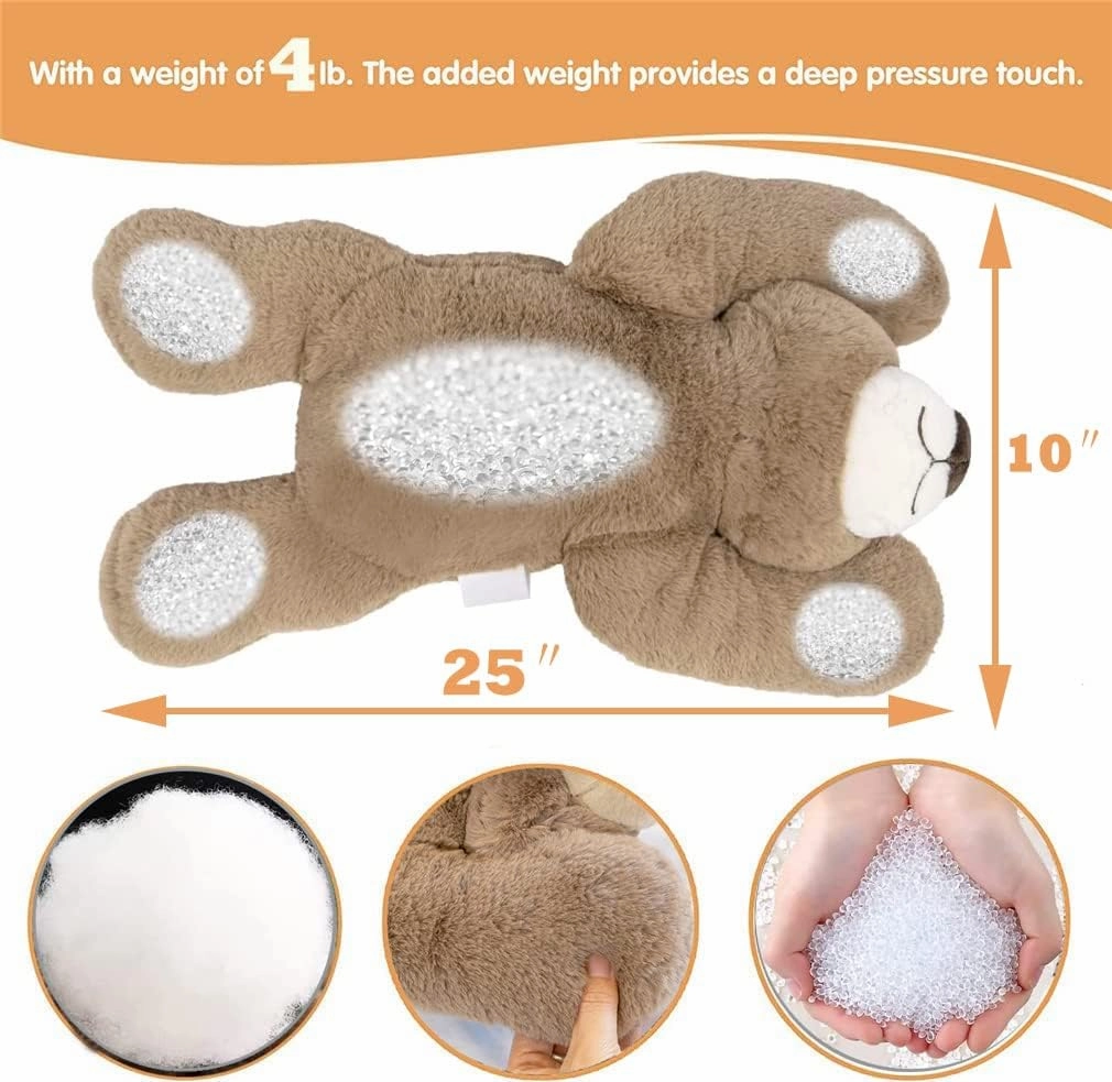 20in Large Bear Weigted Plush, 3LB Soft Weighted Stuffed Animals Bear Plushie Toy Christmas Birthday Gifts for Kids