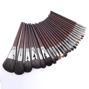24 Makeup Brush Set Studio Makeup Artist Makeup Brush With Bag Portable(As shown,white-Patch five-pointed star4)