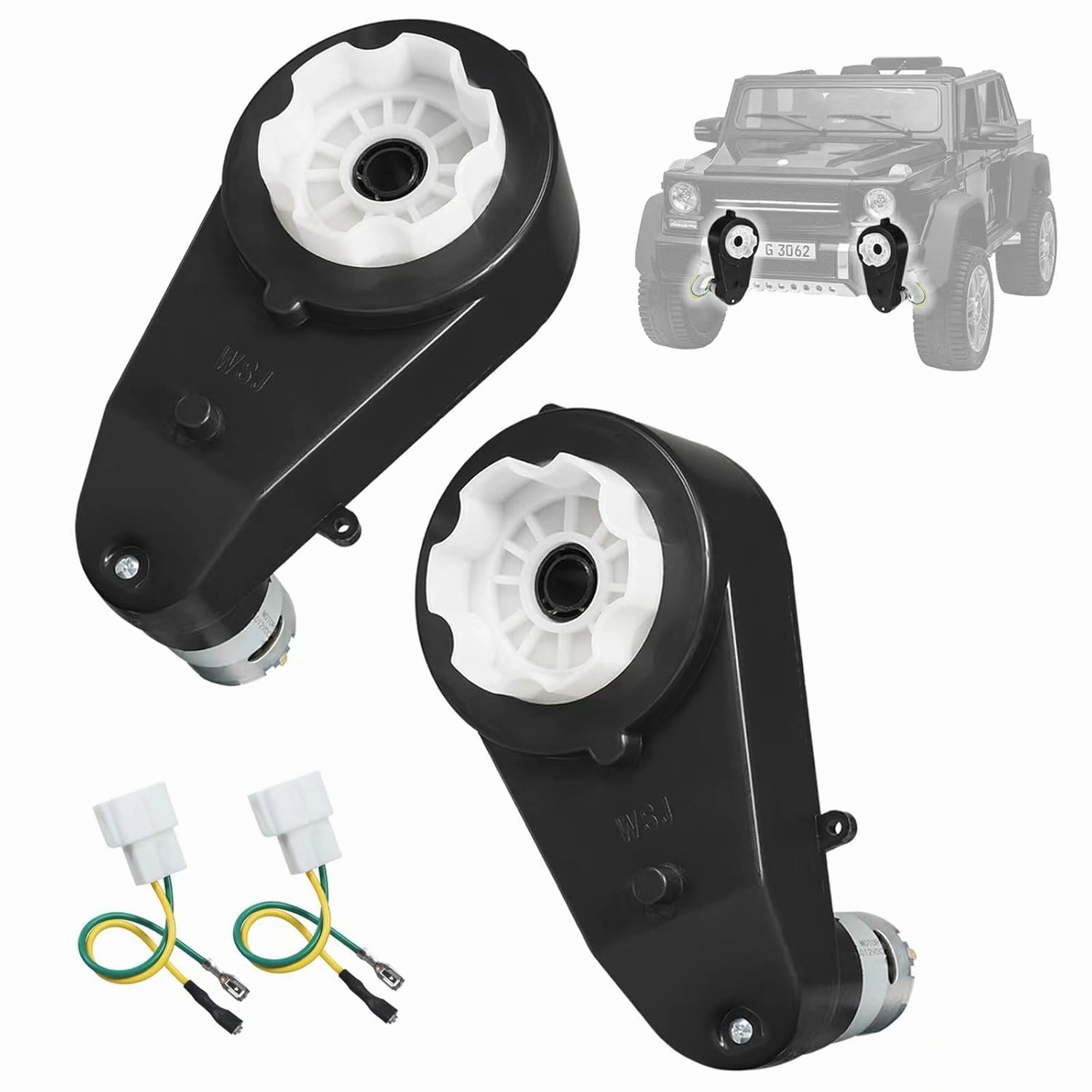 24V 30000RPM Gearbox 24V DC Motor for Kids Ride on Car SUV Parts Electric Motor with Gear Box 24 Volt High Torque Motor Match Children Ride on Toys Accessories