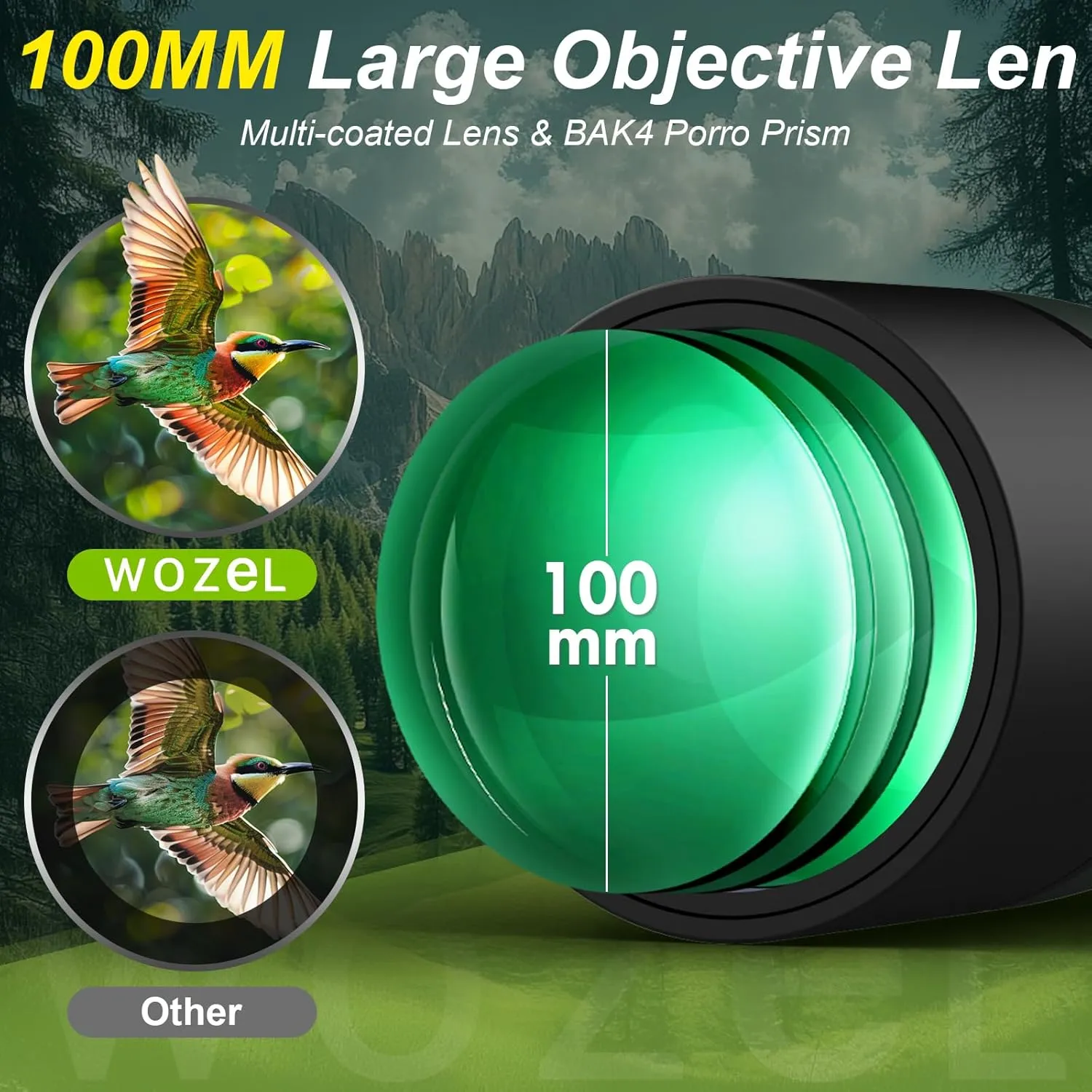 25-75X80/100 Spotting Scopes for Target Shooting - HD Spotter Scope with Tripod Carrying Bag & Smartphone Holder - BAK4 Waterproof Spotting Scope for Bird Watching Hunting Wildlife Viewing