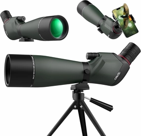 25-75X80 Spotting Scope for Shooting Hunting - Spotter Scopes with Tripod Phone Adapter Waterproof HD Scope for Target Shooting Bird Watching