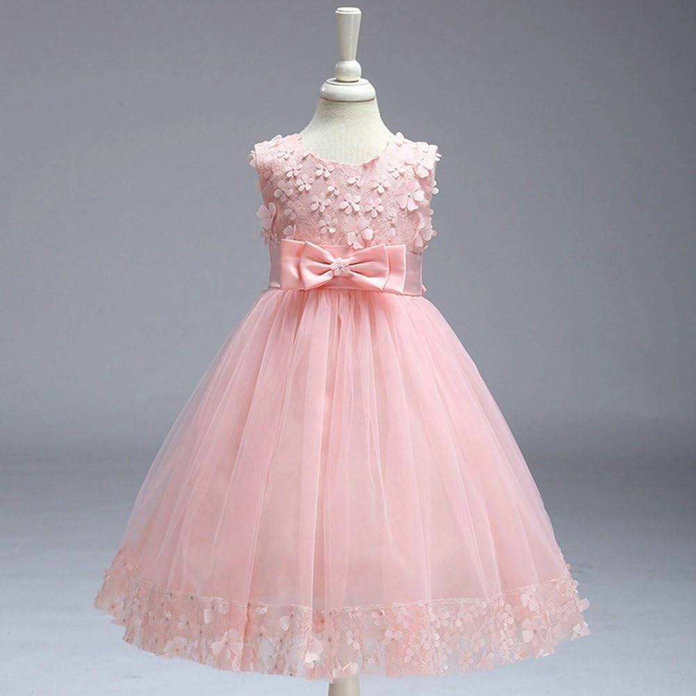 2-10T Big Little Girl Ball Gown Short Lace Flower Tulle Prom Dresses for Wedding Party Evening Dance