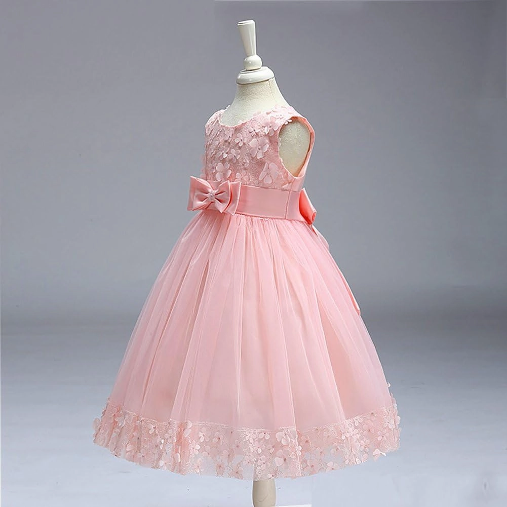 2-10T Big Little Girl Ball Gown Short Lace Flower Tulle Prom Dresses for Wedding Party Evening Dance