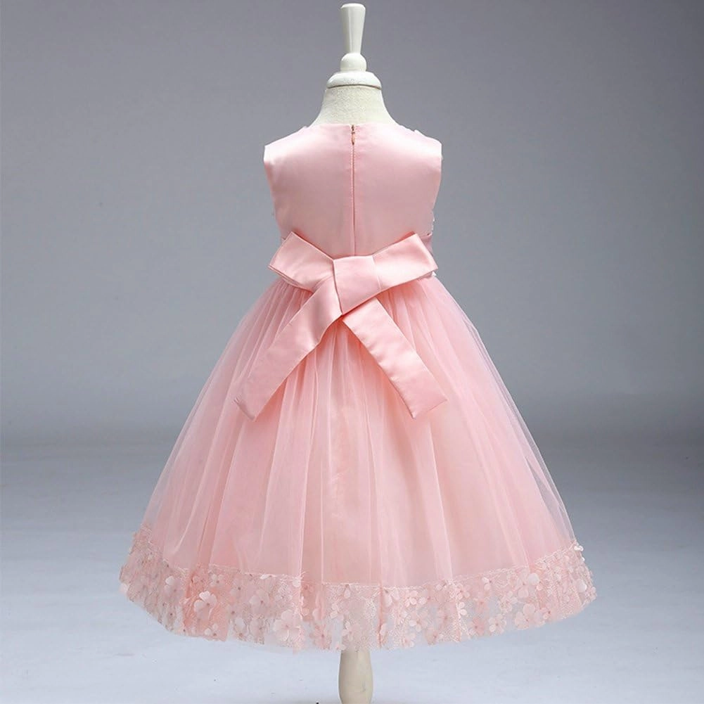 2-10T Big Little Girl Ball Gown Short Lace Flower Tulle Prom Dresses for Wedding Party Evening Dance