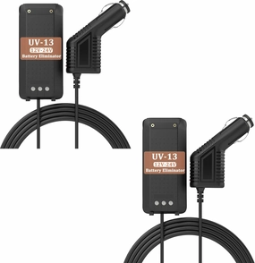 2 Pack BAOFENG UV-13 Radio Battery Eliminator Car Charger for Two Way Radio Long Range UV-13 Pro Battery Replacement 7.4V GM-15 Pro Ham Radio Accessories