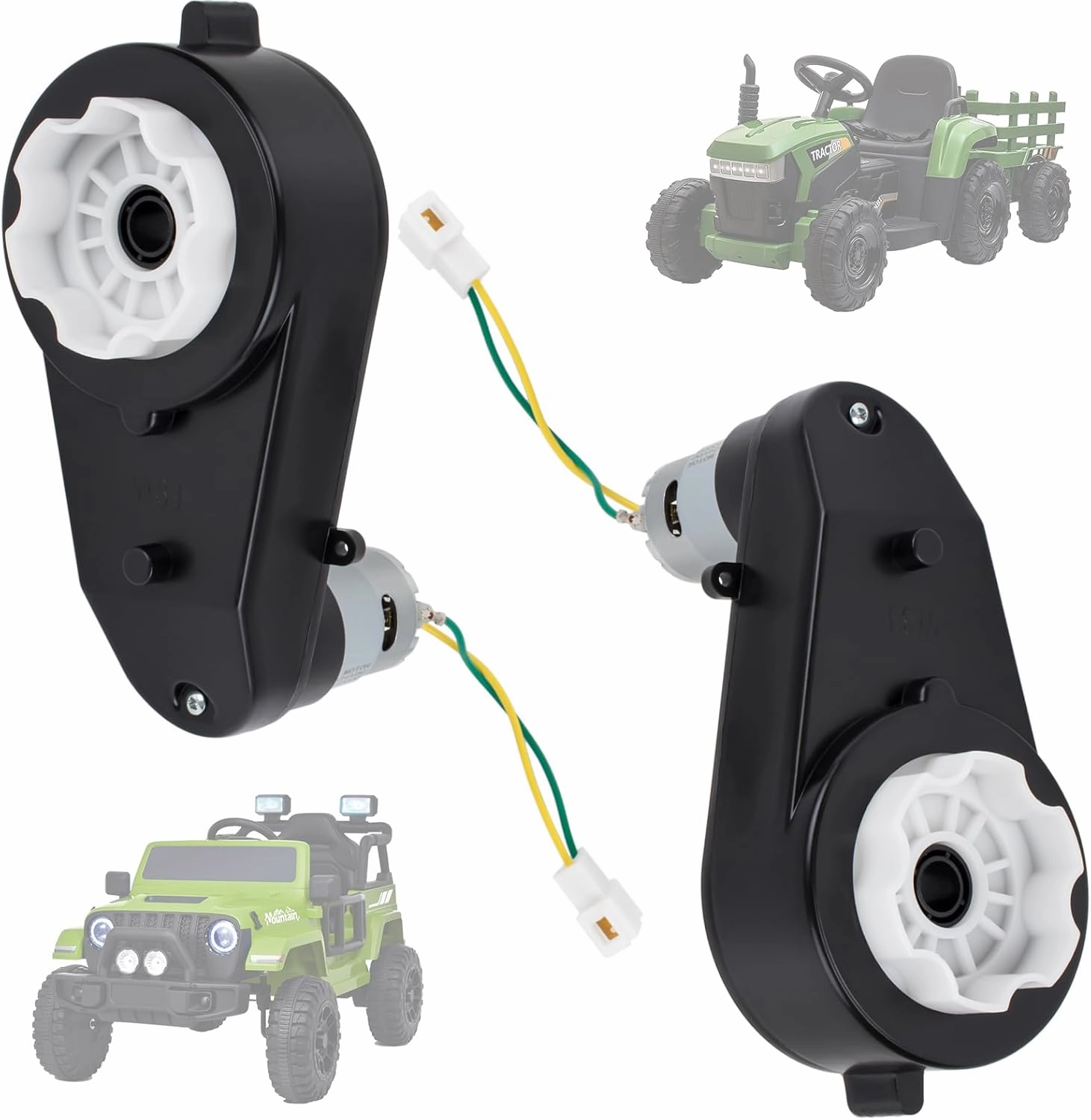 2 Pcs Kids Ride On Car Gearbox 550 12V Motor 40000RPM Electric Motor Gearbox Motorcycles High Speed RS550 Drive Engine Match Children Ride On Toys