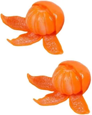 2Pcs Peelable Orange Fruit Stress Fruits Decompression Ball Home Office Pressure Release Ball for Adults