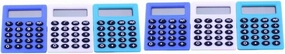 2sets Portable Mini Calculator Solar Powered for Students Lightweight 3pcs*2 Random Style