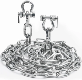 316 Stainless Steel Anchor Chain, Marine Grade Boat Anchor Chain Kit, Heavy-Duty 1/4" or 5/16" Anchor Lead Chain w/ 2 Pcs Anti-Off Double Shackle Link Ends for Boats, Pontoon, Deck & Sail