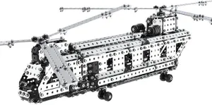 3D Metal Puzzle Military Model Kits, Chinook Helicopter Airplane Models Kits to Build for Kids Boys Teens Men, DIY Toys Brain Teaser Puzzles, 3D Puzzle Model Kits Creative Birthday Gifts, 1413 Pcs