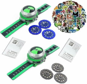 3pcs/Set Christmas Cute Projector Watch Toy with Cartoon Stickers for Kids Birthday Christmas Education Gift (2pcs Toy   Stickers)