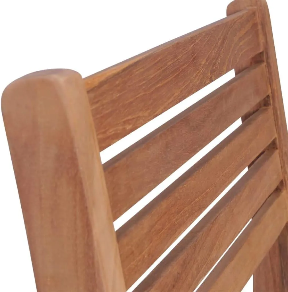 4-Piece Stackable Patio Chairs Solid Teak Wood Outdoor Furniture Set, Durable Weather-Resistant Dining Chairs for Backyard, Pool, Beach, Camping