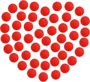 48 Pieces Power Popper Refill Balls Soft Foam Balls Approx 1.2 Inch in Diameter, Foam Balls for Popper Air Blaster Toy Guns, Replacement Foam Bullet Ball for Shooting Game Toy Guns (Red)