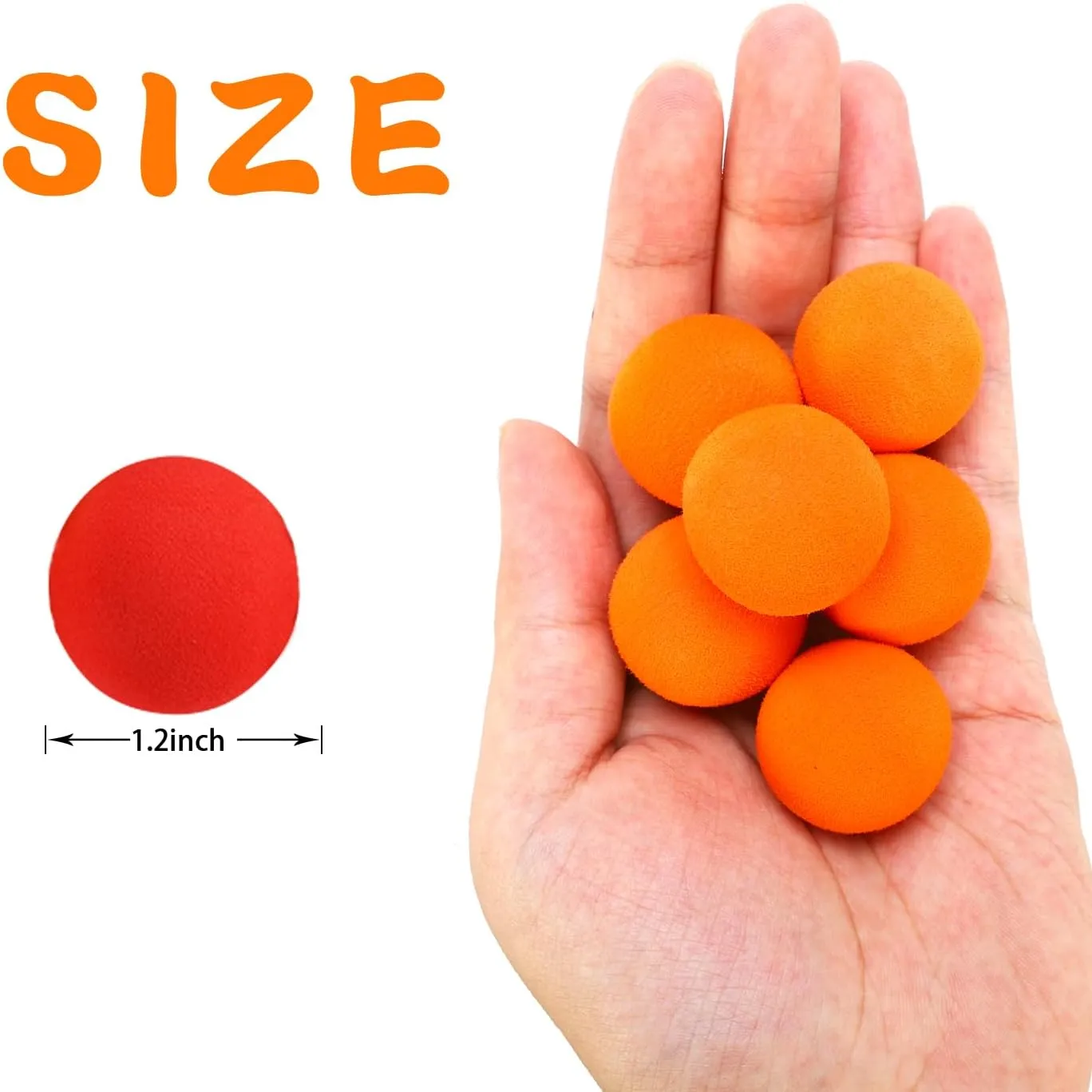 48 Pieces Power Popper Refill Balls Soft Foam Balls Approx 1.2 Inch in Diameter, Foam Balls for Popper Air Blaster Toy Guns, Replacement Foam Bullet Ball for Shooting Game Toy Guns (Red)