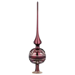 (50804) Dark Red Flower Border Finial