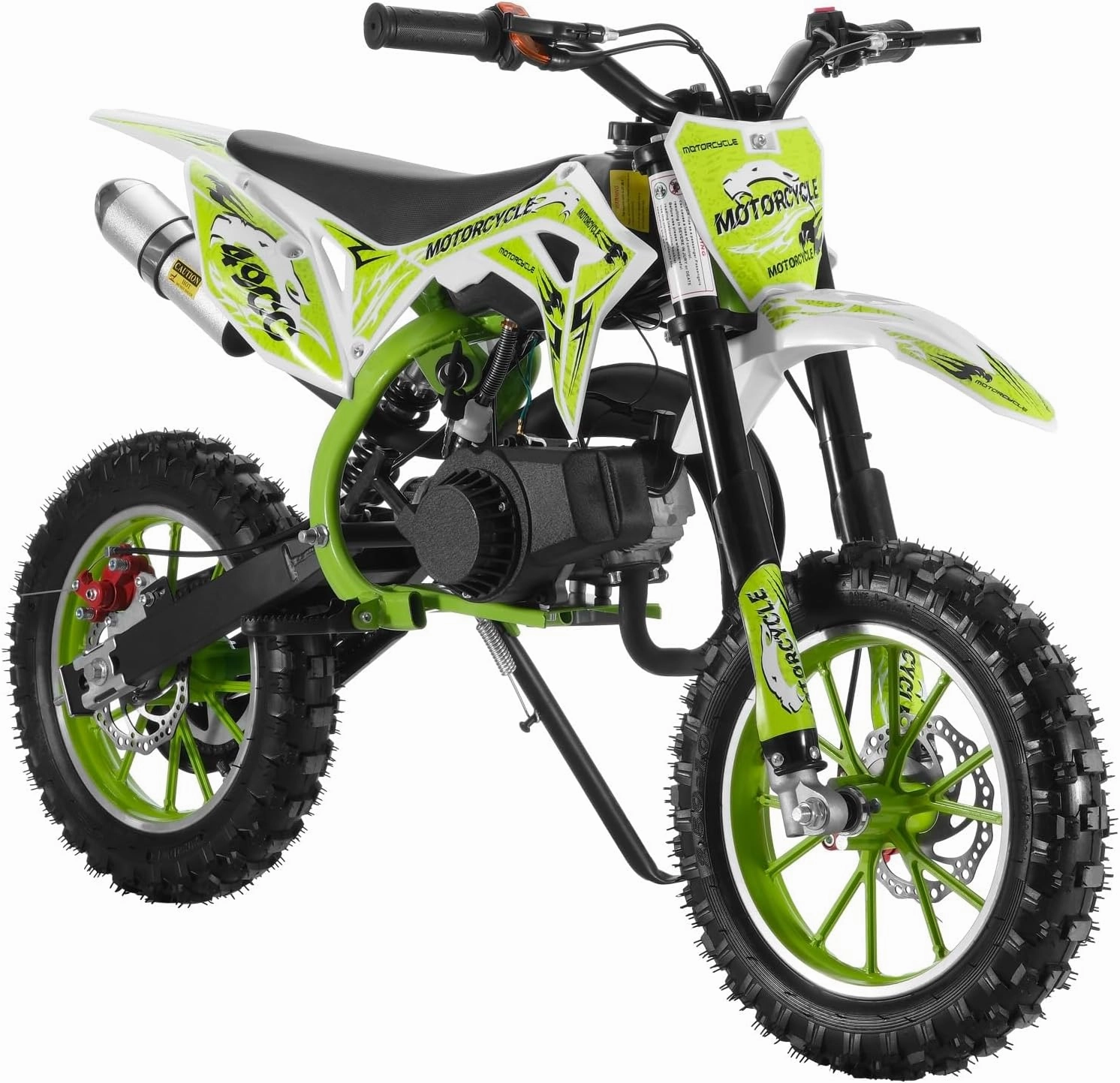 50cc 2-Stroke Kids Dirt Bike,2025 New Upgraded Gas Powered Off-Road Mini Bike with Front & Rear Disc Brake,Off Road Gas Power Dirt Bikes for Kids 8-14,Mini Dirt Bike Pocket,Max Speed 40km/H G