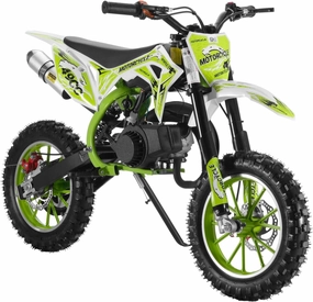 50cc 2-Stroke Kids Dirt Bike,2025 New Upgraded Gas Powered Off-Road Mini Bike with Front & Rear Disc Brake,Off Road Gas Power Dirt Bikes for Kids 8-14,Mini Dirt Bike Pocket,Max Speed 40km/H G